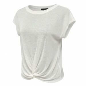 T Tahari Mesh Twist Front Knit Top | Small, NWT Casual Spring Sheer Mesh Top